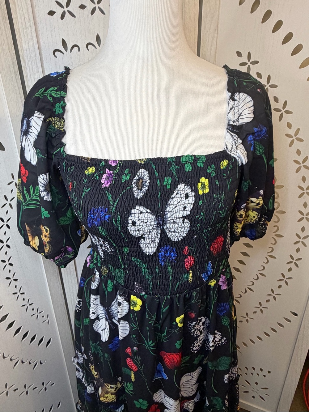 Dressed in LALA Folklore Fairy Smocked Butterfly Dress - Picture 5 of 16